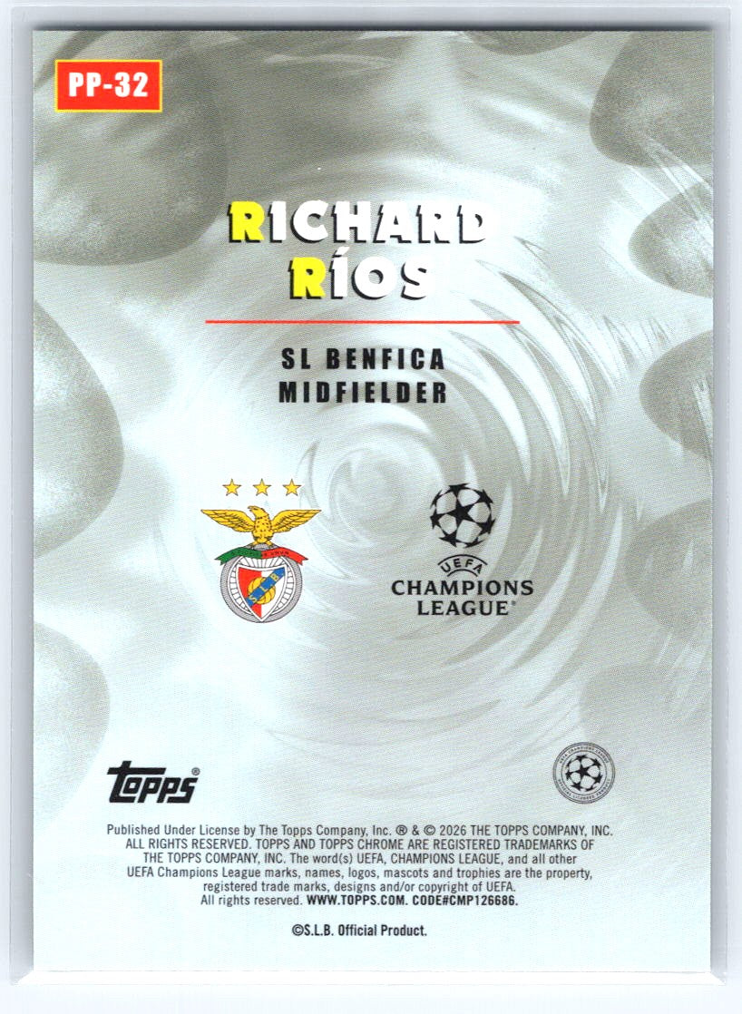 2025-26 Topps Chrome UEFA Club Competitions #PP-32 Richard Ríos Power Players