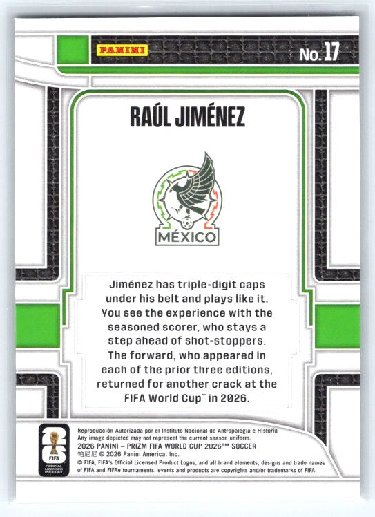 2026 Panini Prizm FIFA World Cup #17 Raul Jimenez Scorers Club