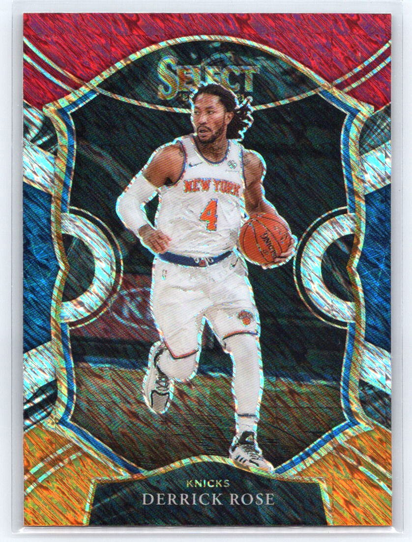 2020-21 Panini Select #16 Derrick Rose Tri-Color Prizms