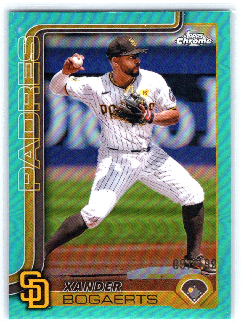 2025 Topps Chrome #229 Xander Bogaerts Aqua Refractors #/199