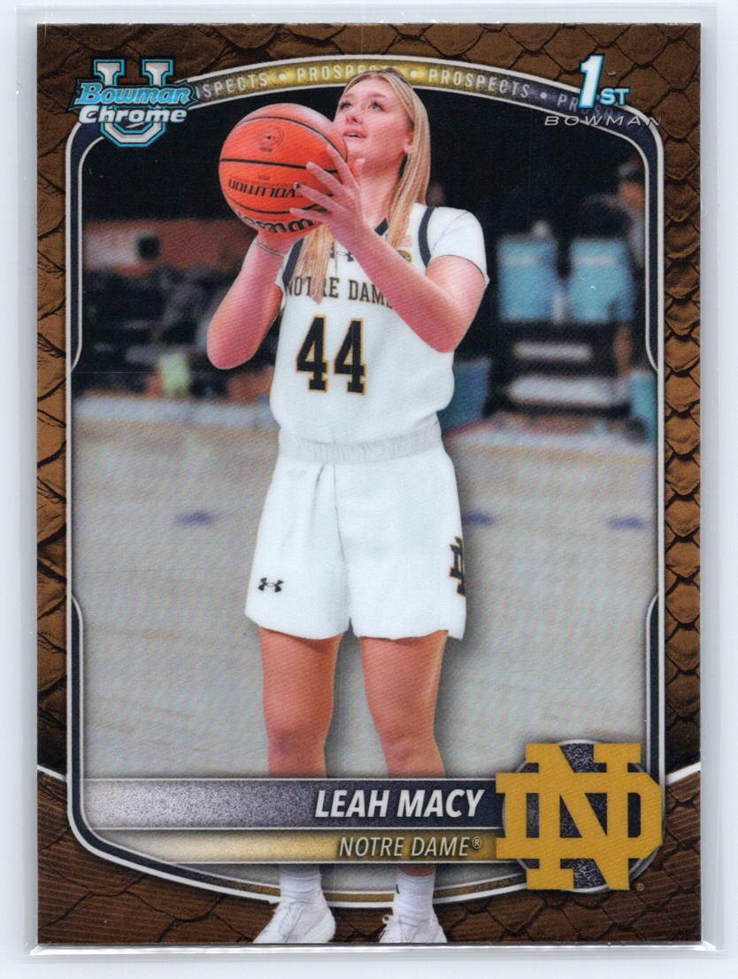 2025-26 Bowman #BCP-61 Leah Macy Chrome Prospects Reptilian Refractor
