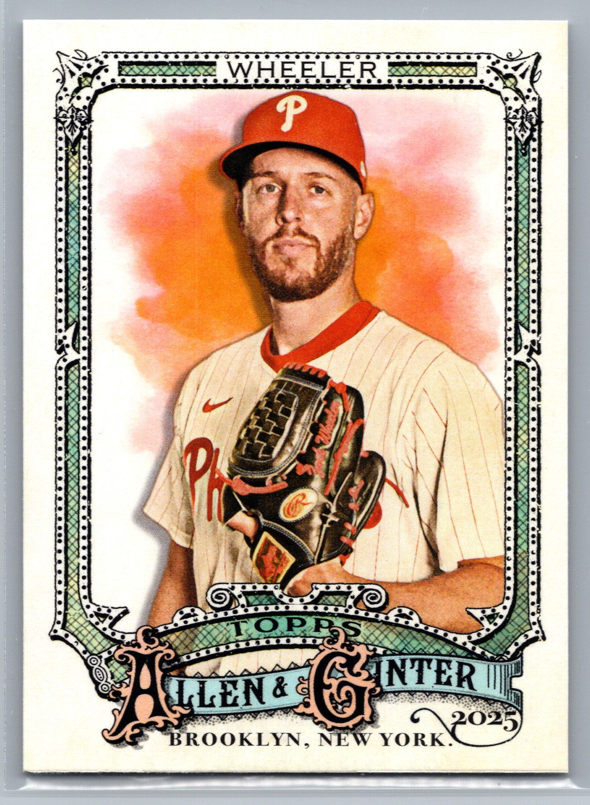 2025 Topps Allen & Ginter #142 Zack Wheeler Foil Filagree