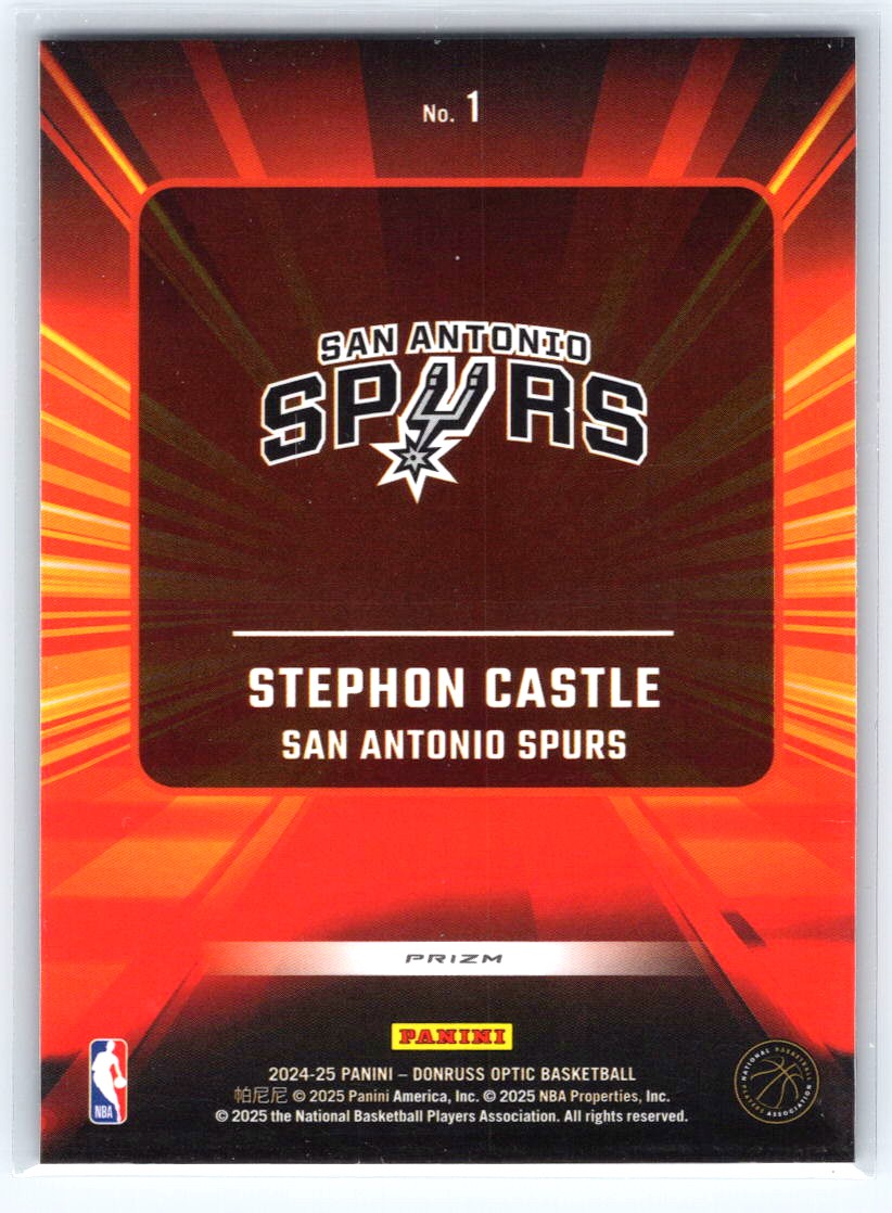 2024-25 Donruss Optic #1 Stephon Castle Express Lane Purple