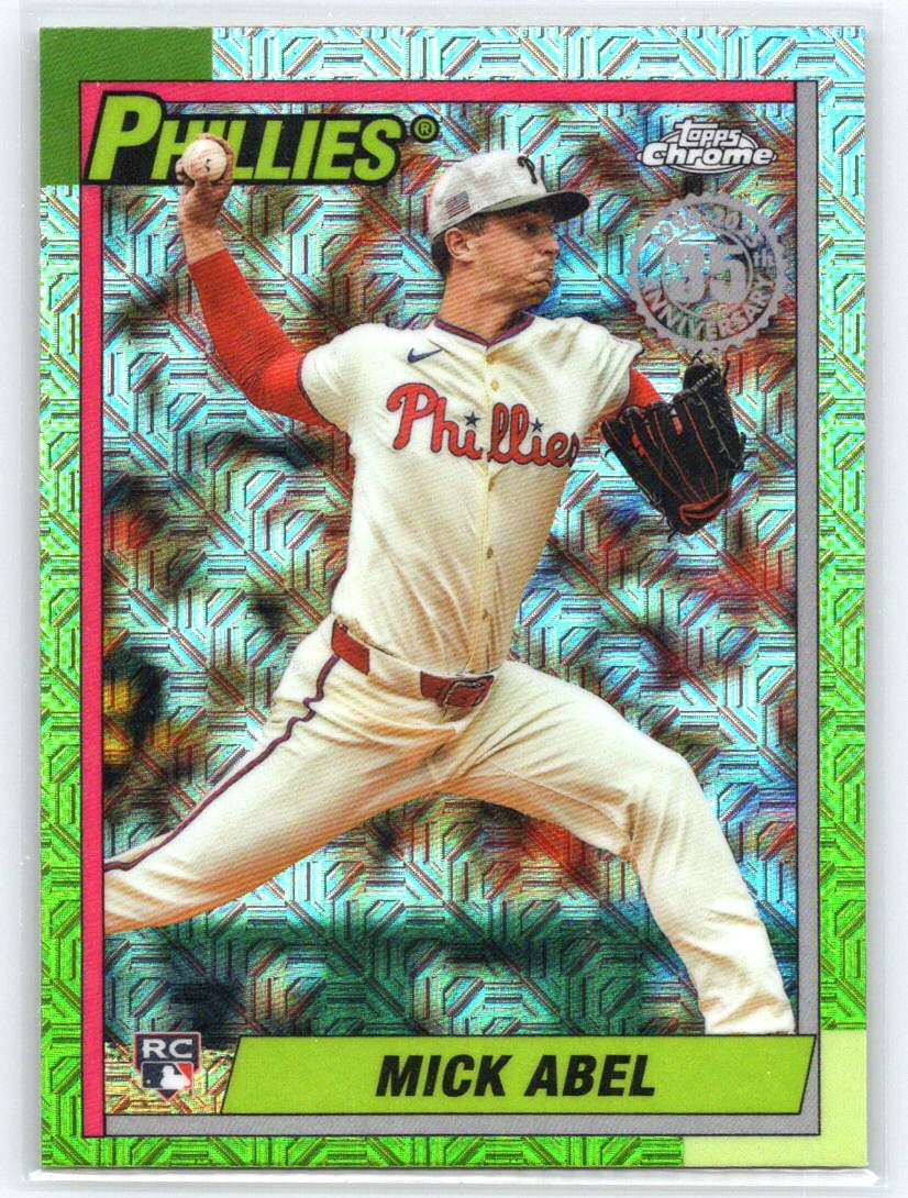 2025 Topps Update #U90C-13 Mick Abel 1990 Topps Baseball 35th Anniversary Chrome