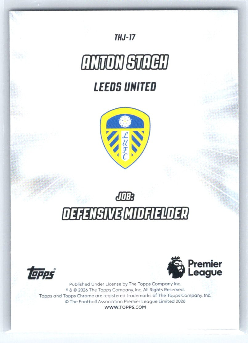 2025-26 Topps Chrome Premier League #THJ-17 Anton Stach That's His Job