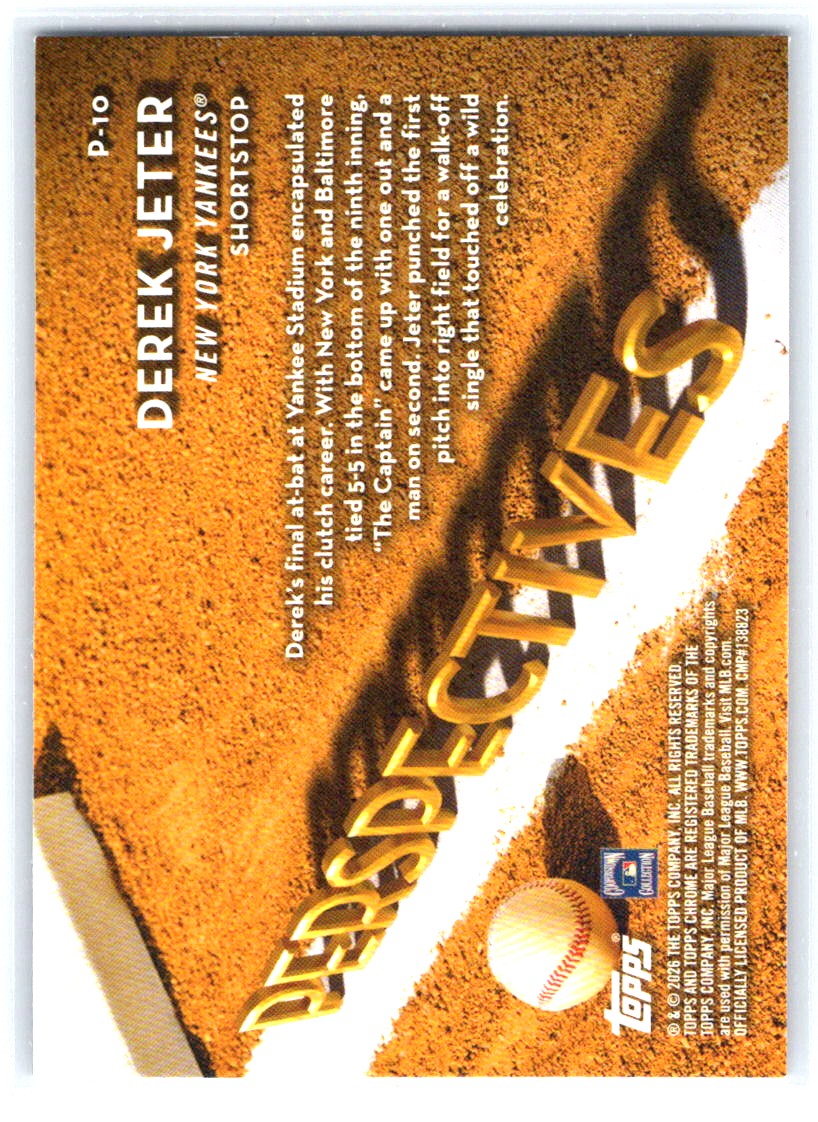 2026 Topps Chrome #P-10 Derek Jeter Perspectives