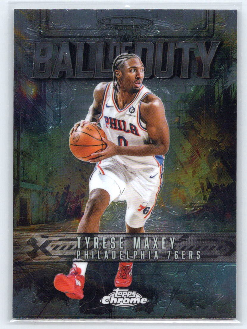 2025-26 Topps Chrome #BD-10 Tyrese Maxey Ball of Duty