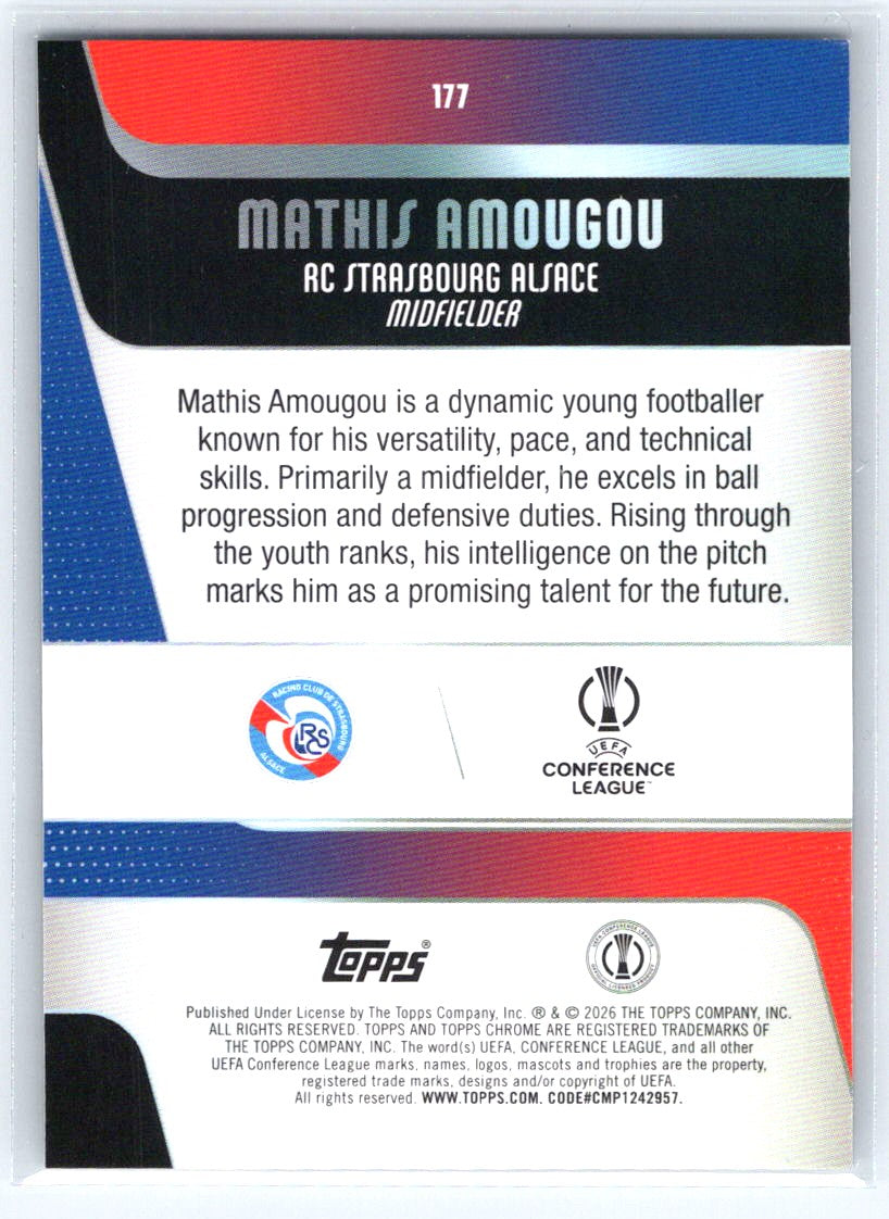 2025-26 Topps Chrome UEFA Club Competitions #177 Mathis Amougou