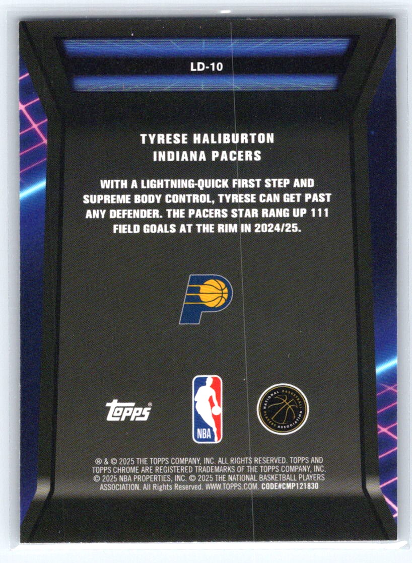 2025-26 Topps Chrome #LD-10 Tyrese Haliburton Loading ...