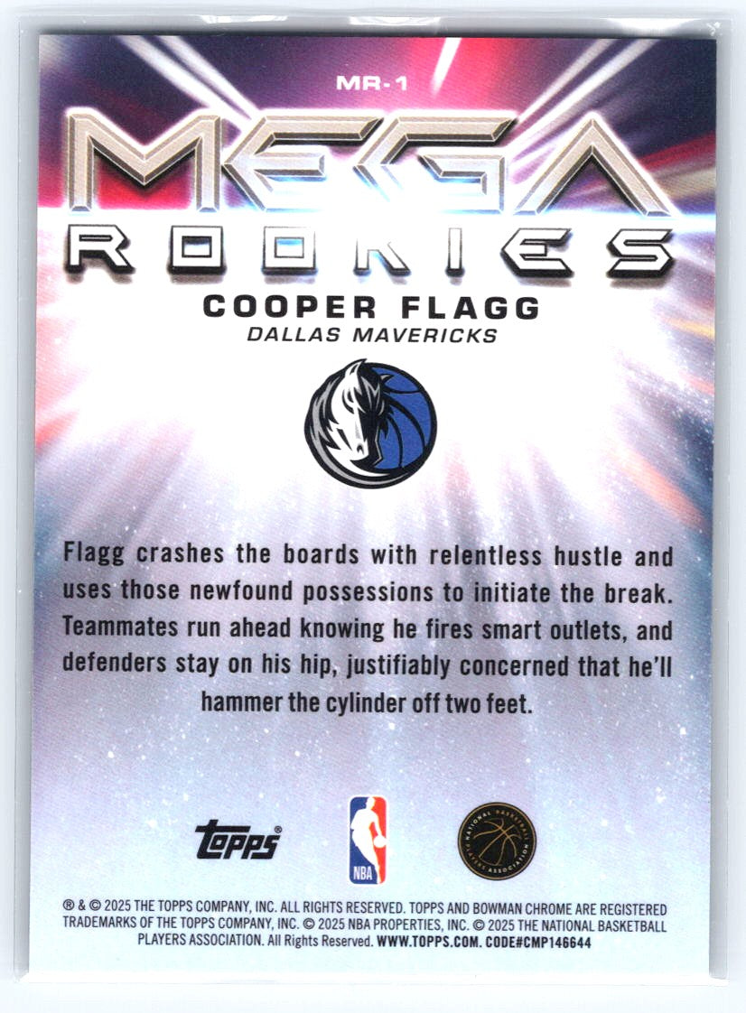 2025-26 Bowman #MR-1 Cooper Flagg Mega Prospects Blue Mojo #/150