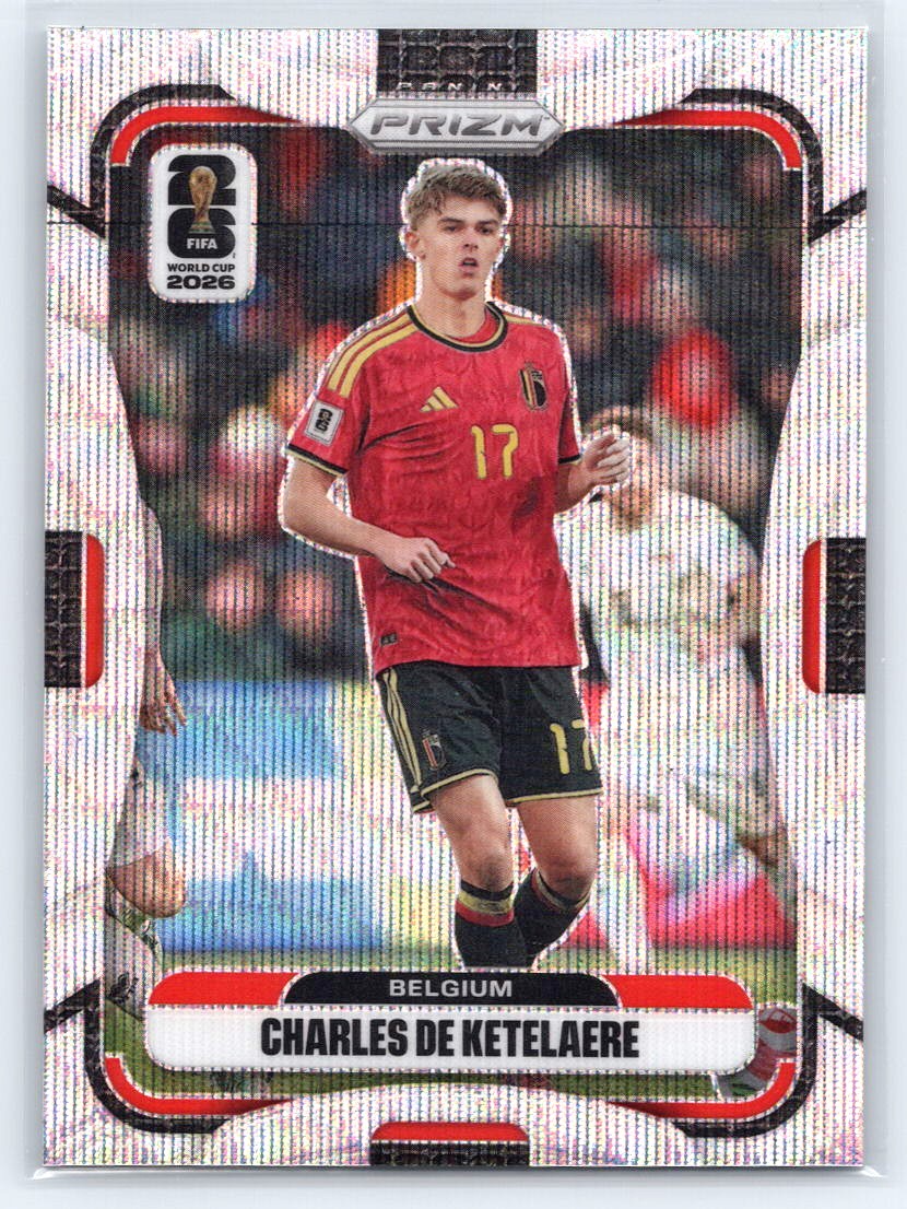 2026 Panini Prizm FIFA World Cup #156 Charles De Ketelaere Wave Prizms