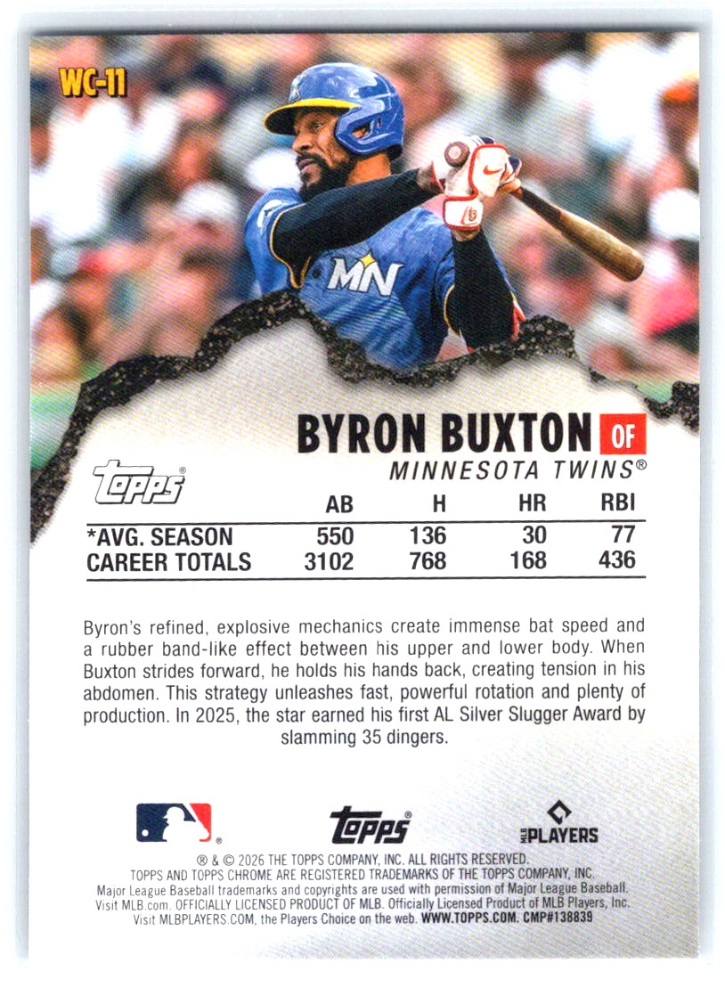 2026 Topps Chrome #WC-11 Byron Buxton Wrecking Crew