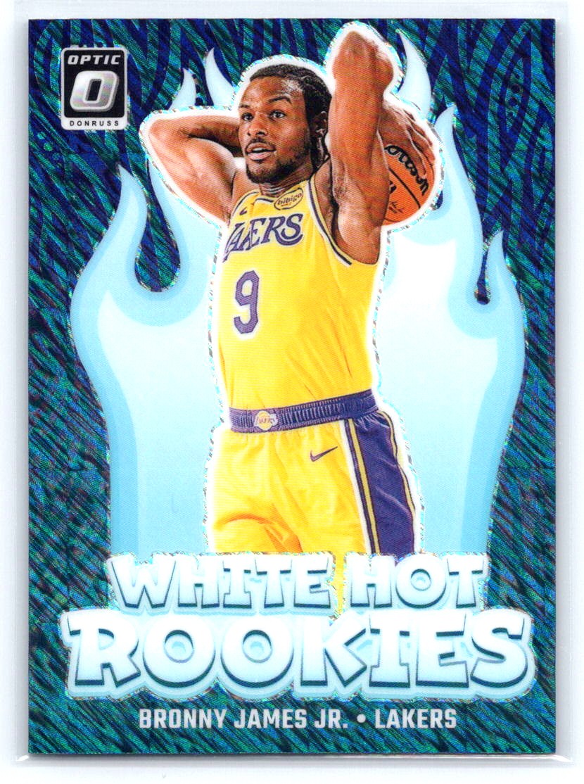 2024-25 Donruss Optic #15 Bronny James Jr. White Hot Rookies Purple Shimmer