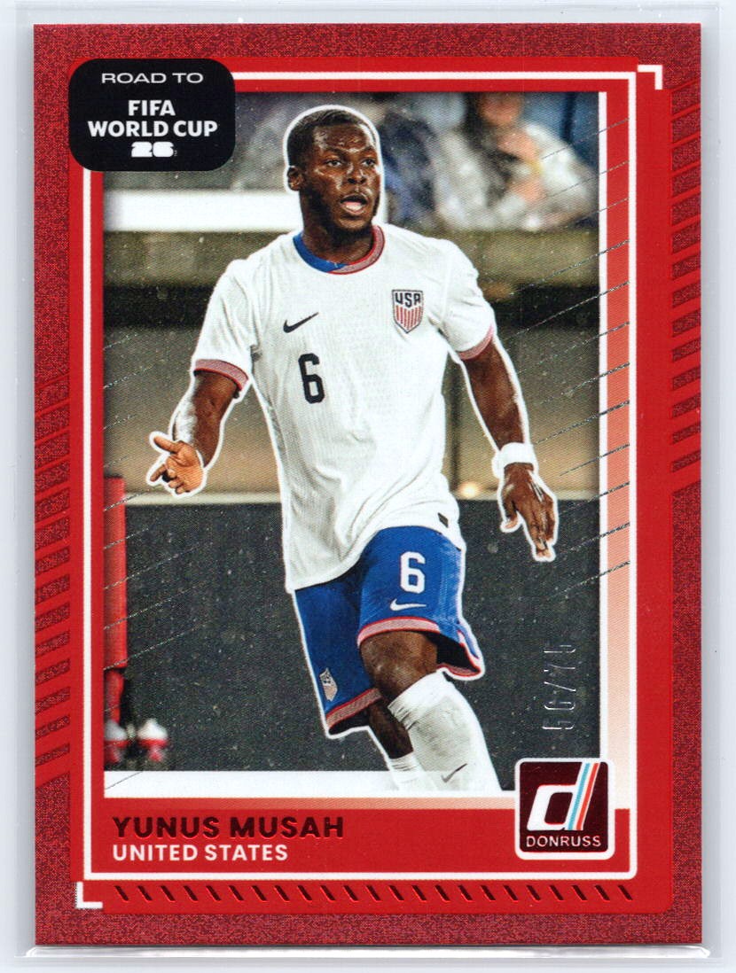 2025-26 Donruss Road to FIFA World Cup #20 Yunus Musah Red #/75
