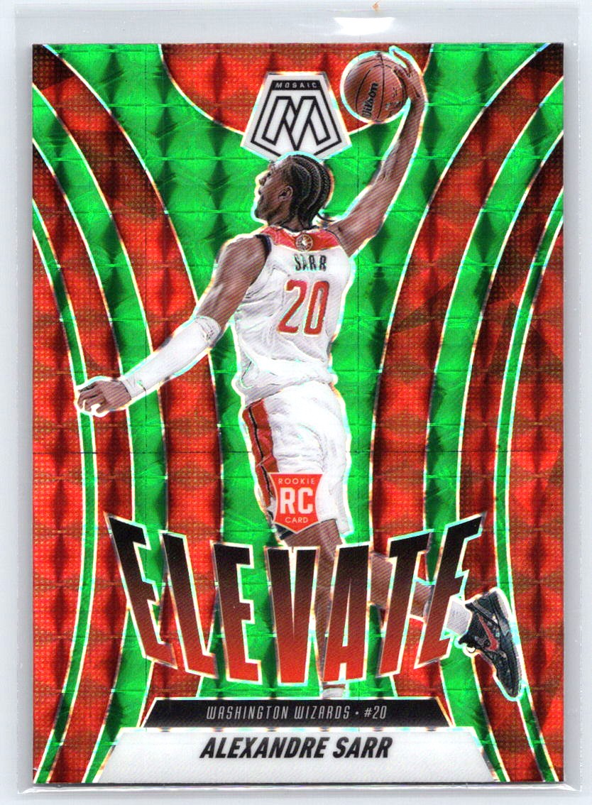 2024-25 Panini Mosaic #7 Alexandre Sarr Elevate Mosaic Green