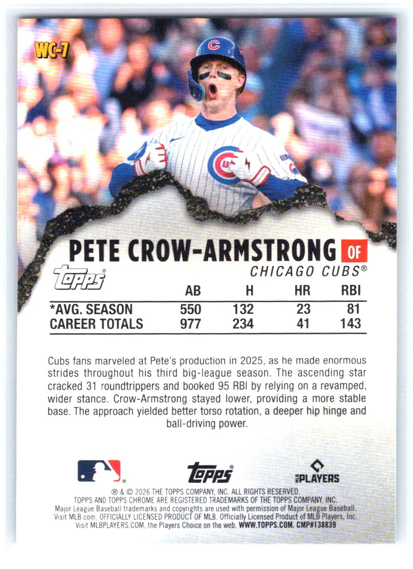 2026 Topps Chrome #WC-7 Pete Crow-Armstrong Wrecking Crew