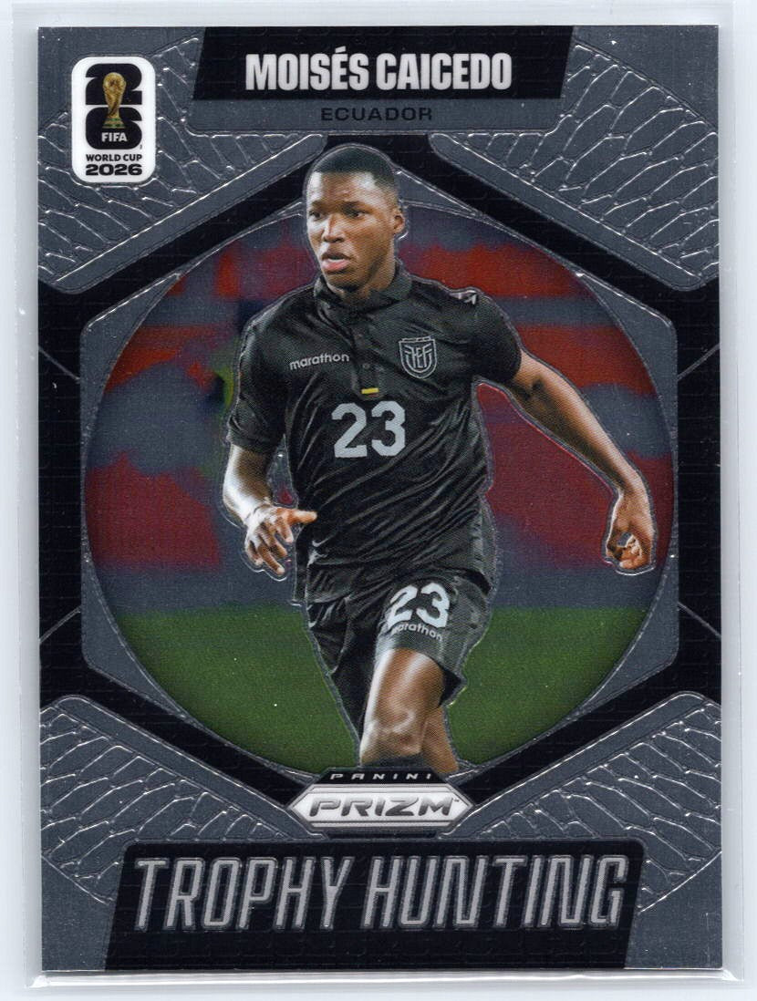 2026 Panini Prizm FIFA World Cup #9 Moises Caicedo Trophy Hunting