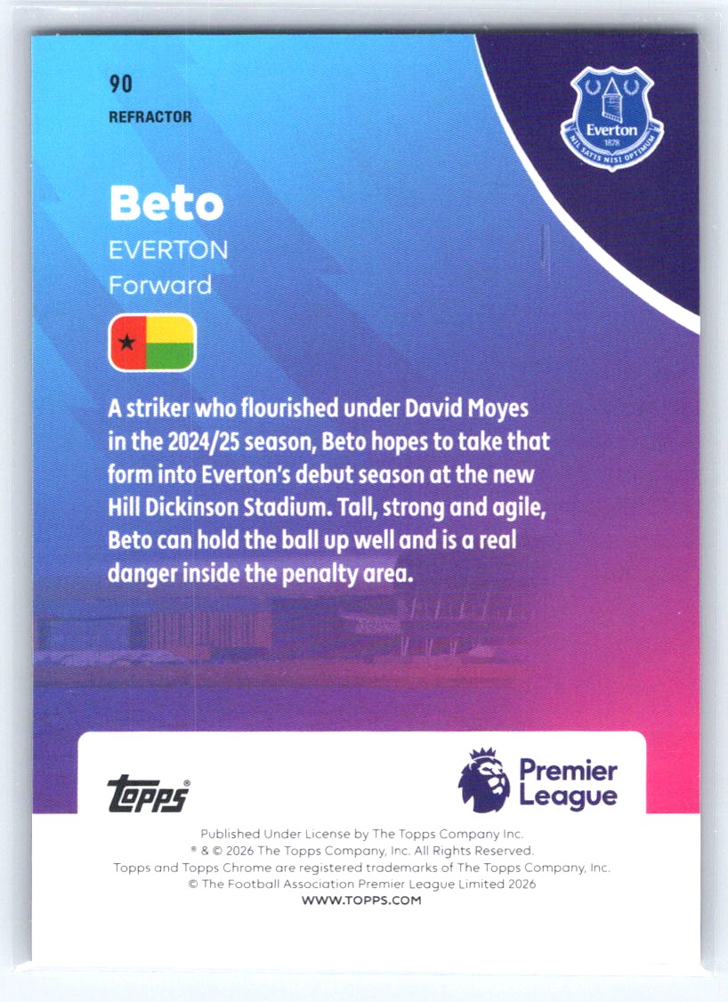 2025-26 Topps Chrome Premier League #90 Beto Refractor