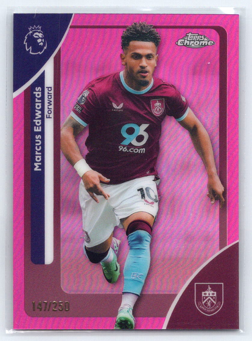 2025-26 Topps Chrome Premier League #52 Marcus Edwards Pink Refractor #/250