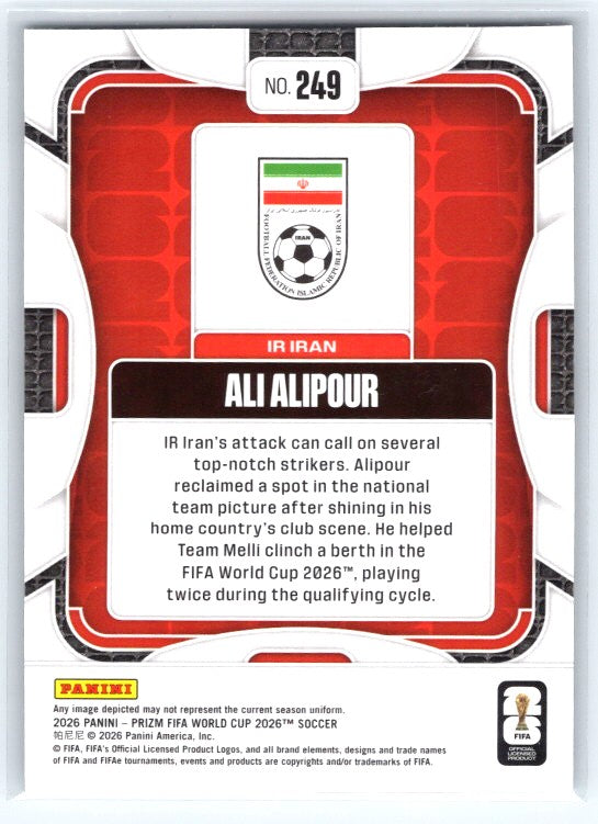 2026 Panini Prizm FIFA World Cup #249 Ali Alipour
