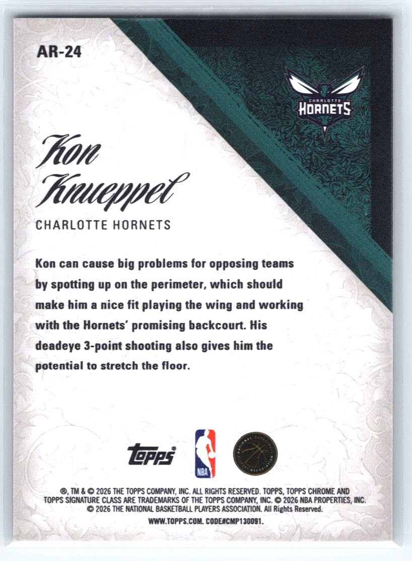 2025-26 Topps Signature Class #AR-24 Kon Knueppel Aristocrats