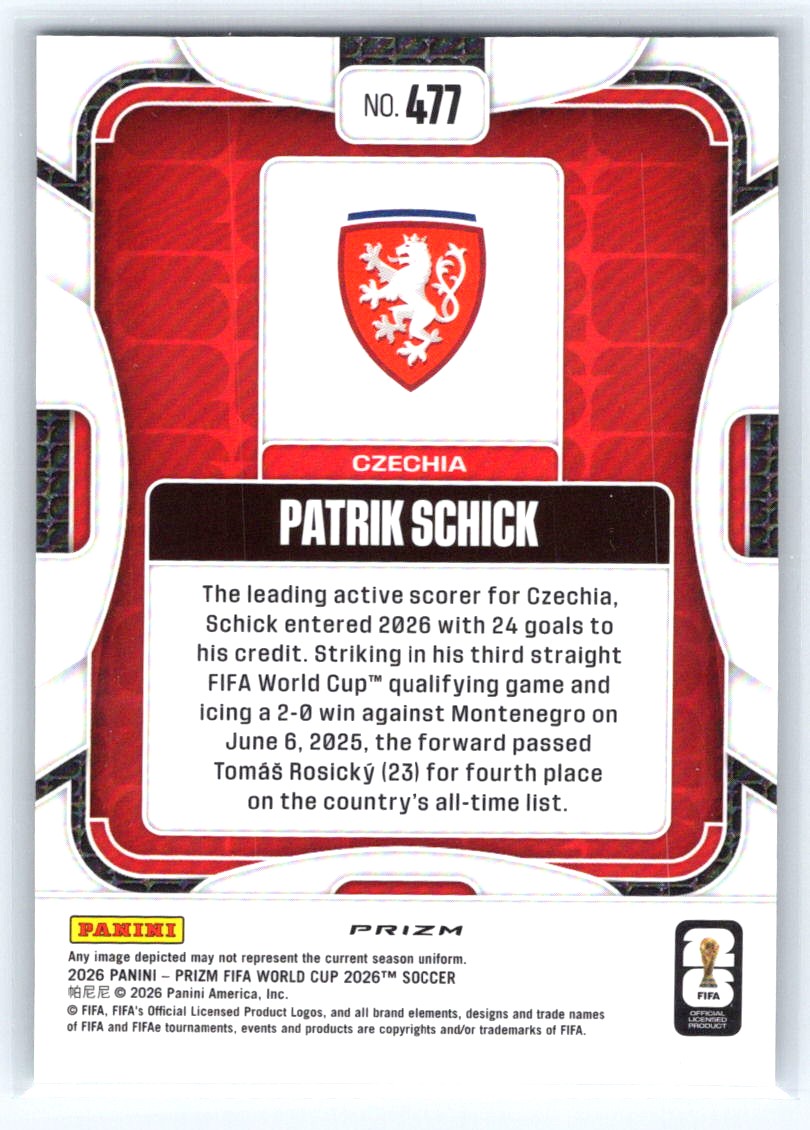 2026 Panini Prizm FIFA World Cup #477 Patrik Schick Wave