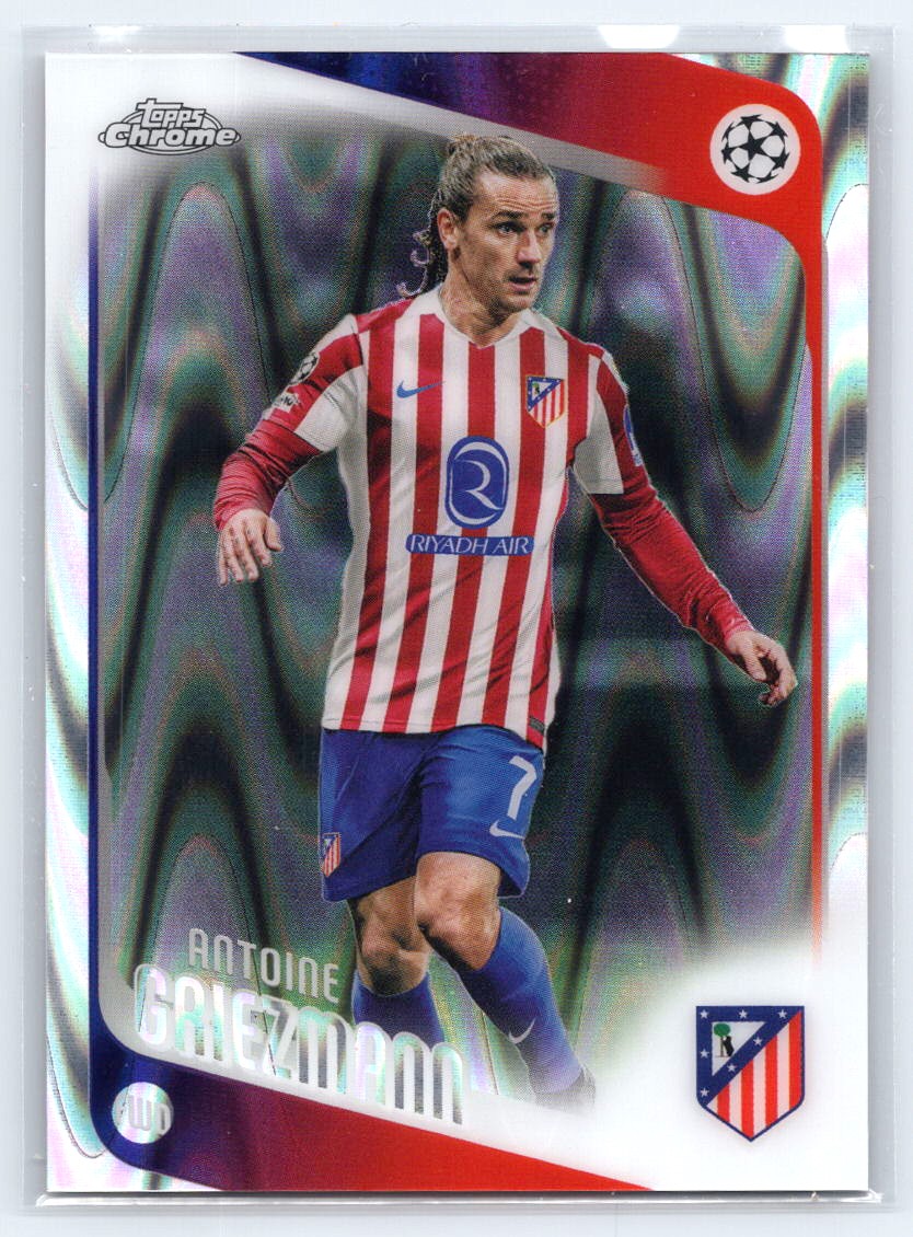 2025-26 Topps Chrome UEFA #82 Antoine Griezmann Raywave Refractor