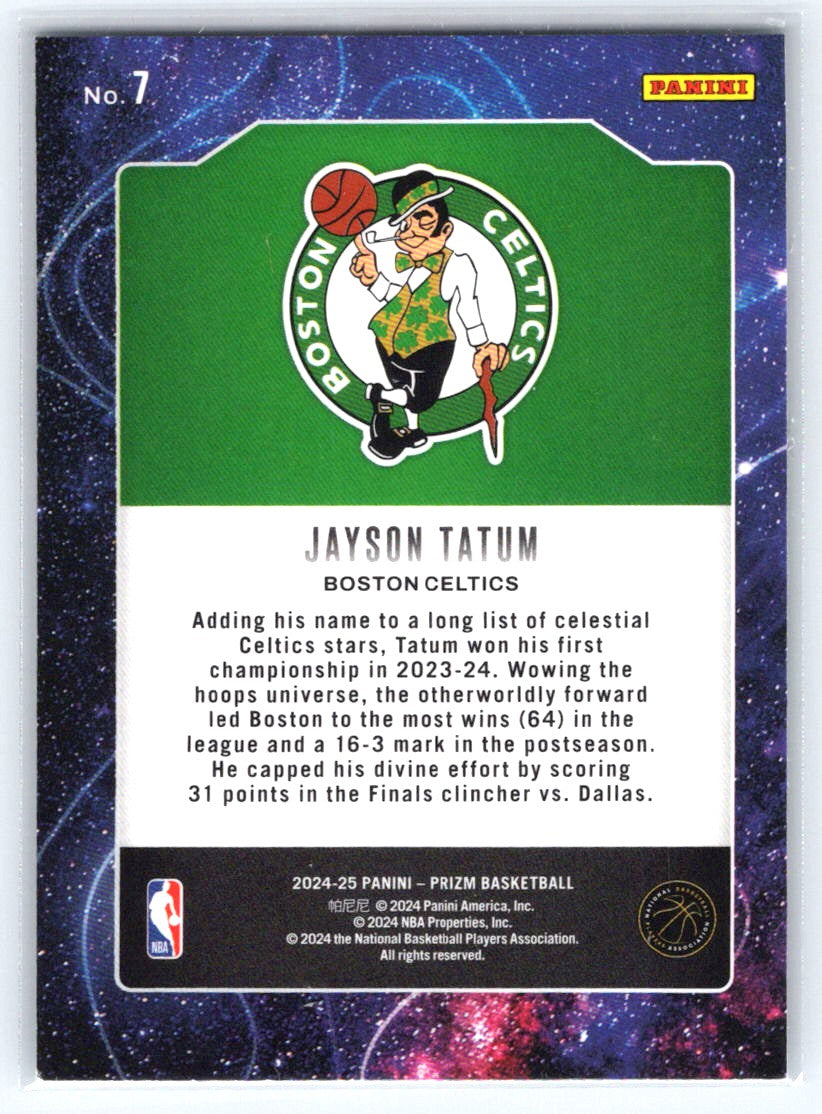 2024-25 Panini Prizm #7 Jayson Tatum Deep Space