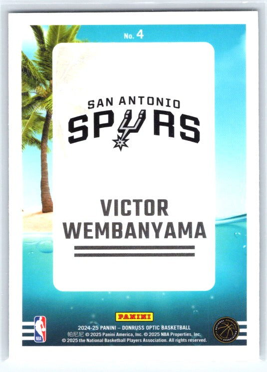 2024-25 Donruss Optic #4 Victor Wembanyama Splash!