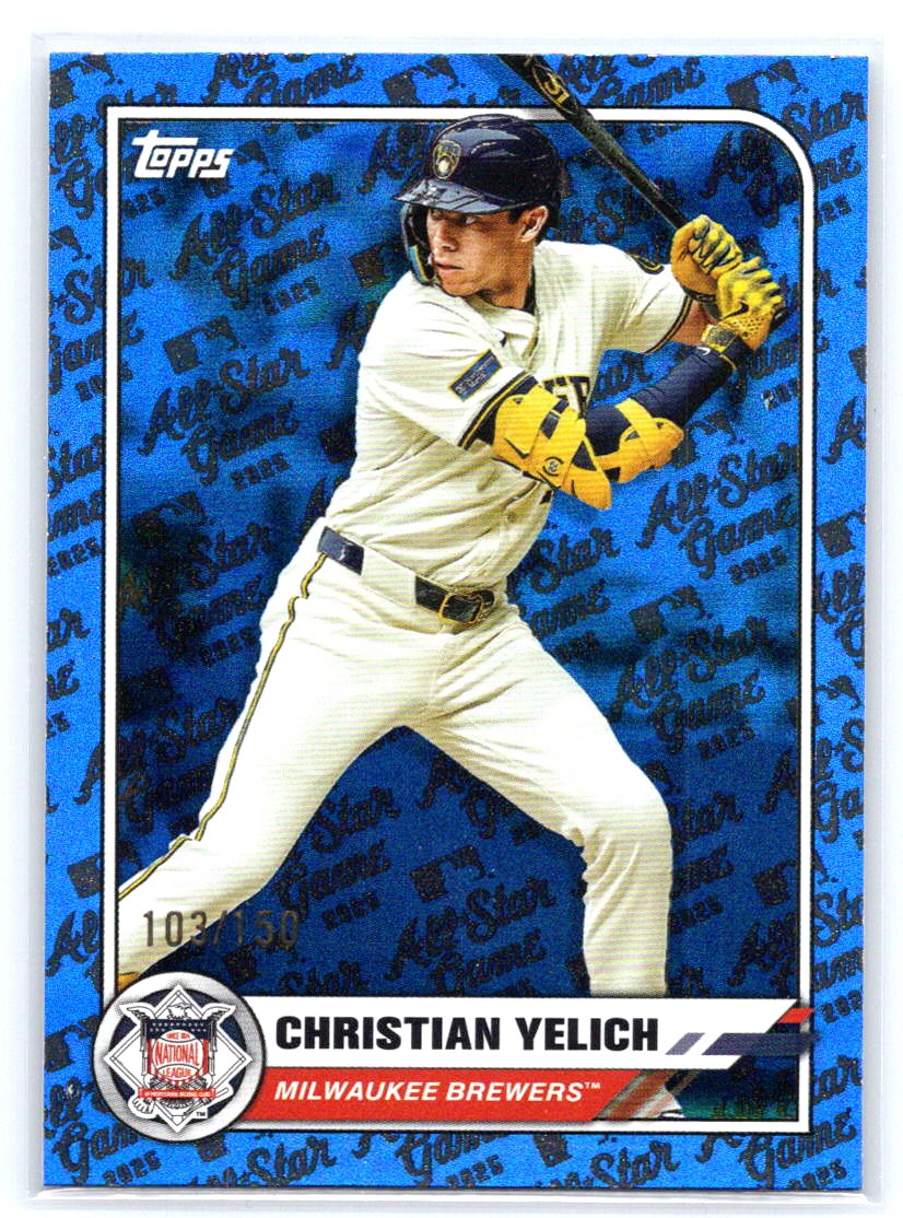 2025 Topps All-Star Game #45 Christian Yelich Blue Foil #/150