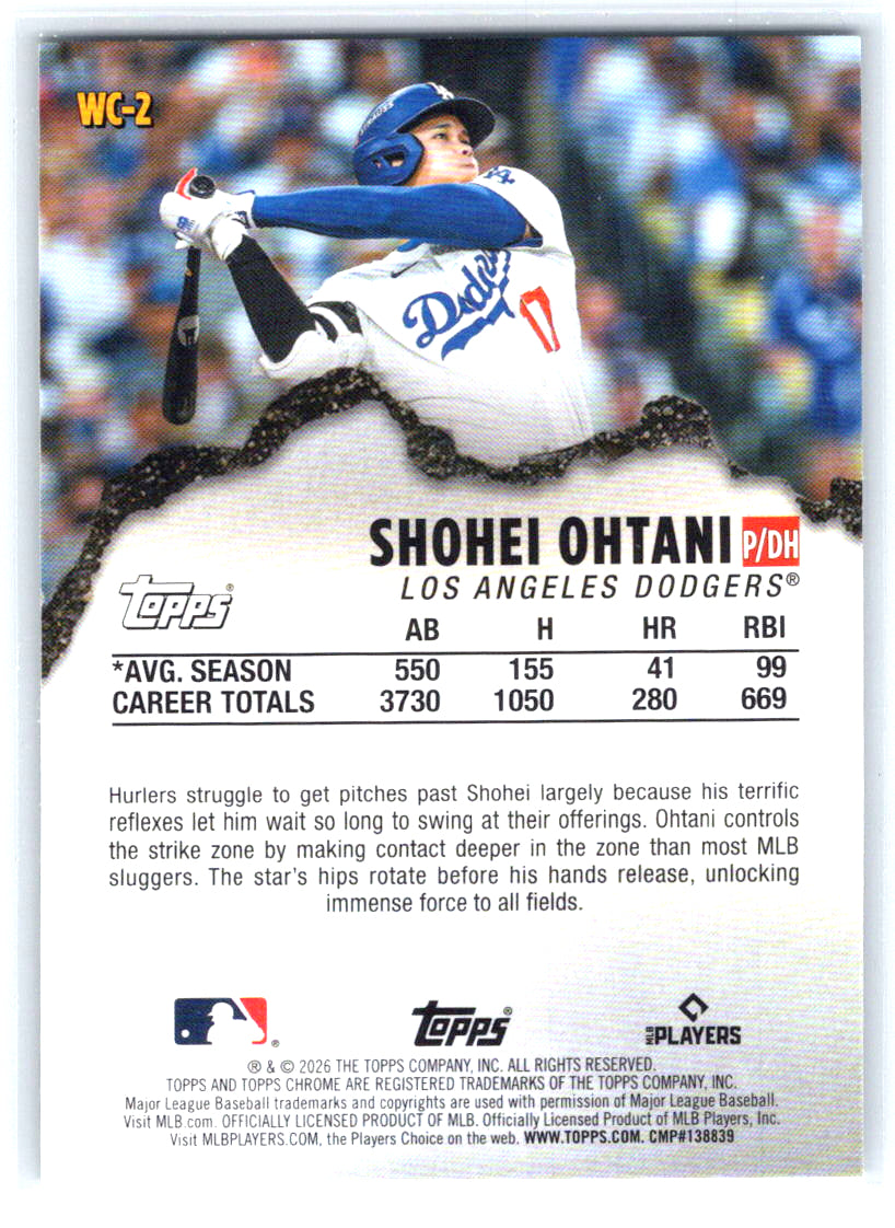 2026 Topps Chrome #WC-2 Shohei Ohtani Wrecking Crew